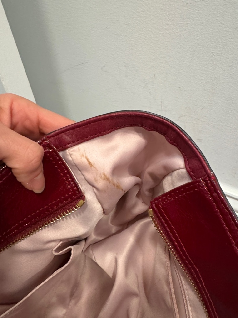 Coach Gallery tote bag in red signature embossed patent leather 2012 F19462 - Picture 14 of 14